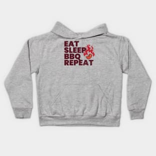 Eat Sleep BBQ! Kids Hoodie